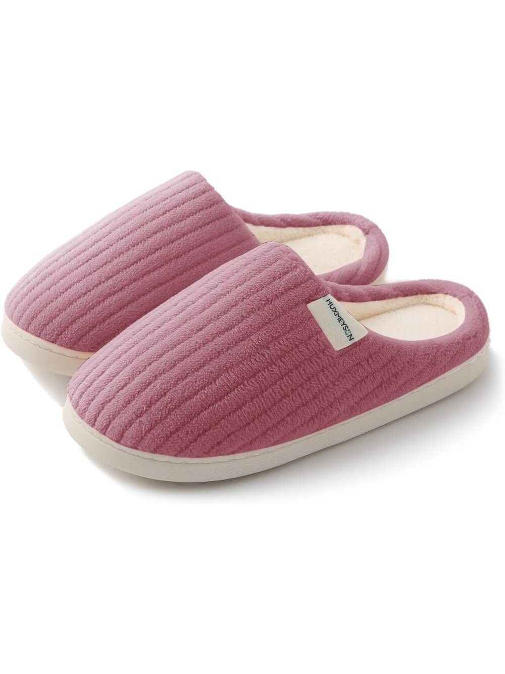 Women's Plum Warm Anti Skid Rubber Sole Memory Foam Comfy Indoor Slippers